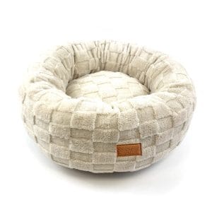 Checkra Round Pet Bed (Latte)