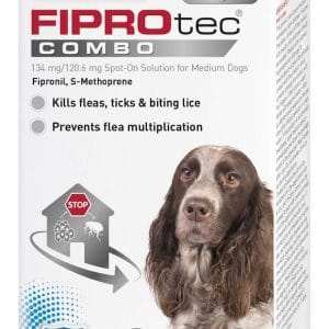 Beaphar FIPROtec® COMBO Flea & Tick Spot-On for Medium Dogs | 10-20kg | 3 Pipettes